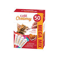 Catit Creamy régal crémeux en tube saveurs assorties, paquet de 50 Online Sale