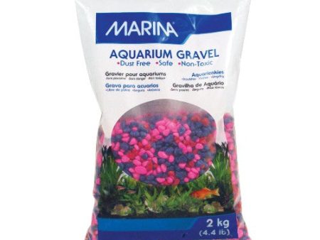 Gravier décoratif Marina, rose, rouge et violet, 2 kg (4,4 lb) Cheap