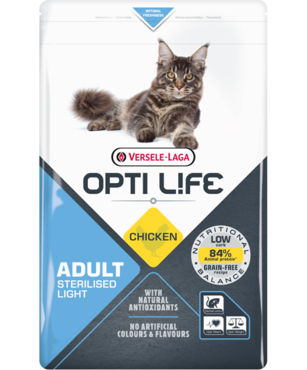 Opti-Life au poulet pour chat adulte STERILISED LIGHT Fashion