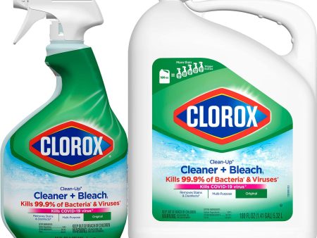 Clorox Clean-Up All-Purpose Cleaner with Bleach, Original, 32 oz. Spray and 180 oz. Refill Bottle Hot on Sale