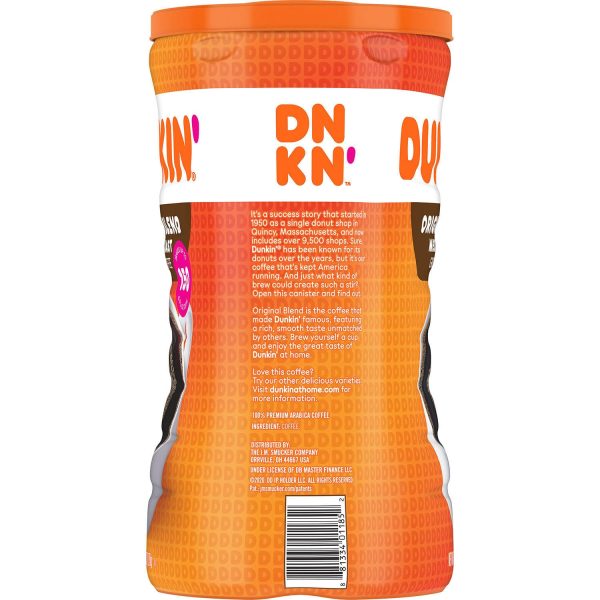 Dunkin  Donuts Original Blend Ground Coffee, Medium Roast (45 oz.) Supply