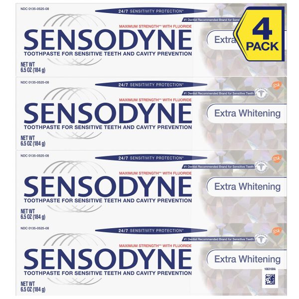 Sensodyne Extra Whitening Toothpaste (6.5 oz., 4 pk.) on Sale