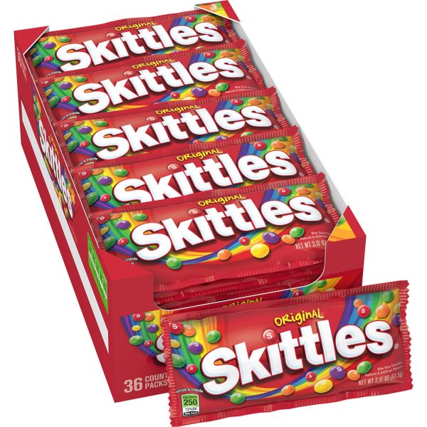 Skittles Original Candy, Full Size, Bulk Fundraiser (2.17oz, 36pk) Hot on Sale