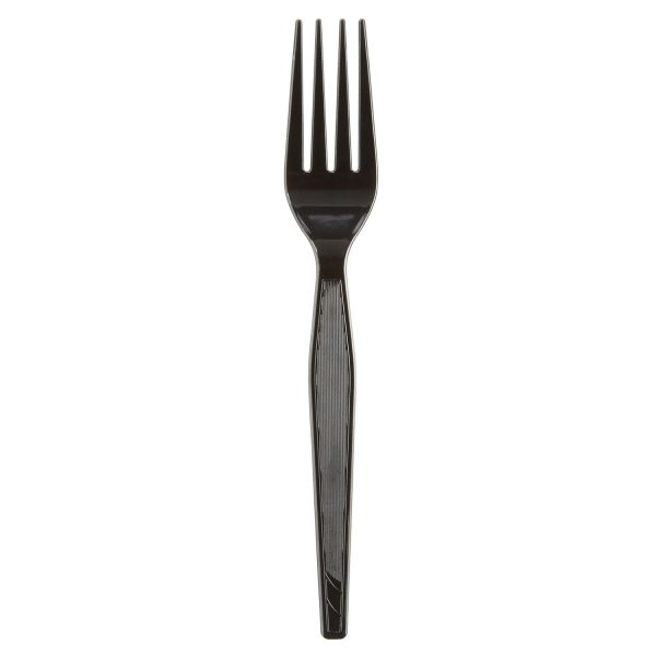 Dixie Plastic Cutlery, Heavyweight Forks, Black (1000 ct.) For Cheap