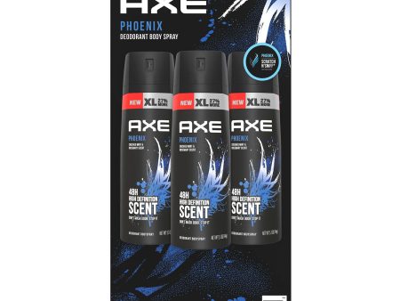 AXE Dual Action Body Spray Deodorant Phoenix (5.1 oz., 3 pk.) on Sale