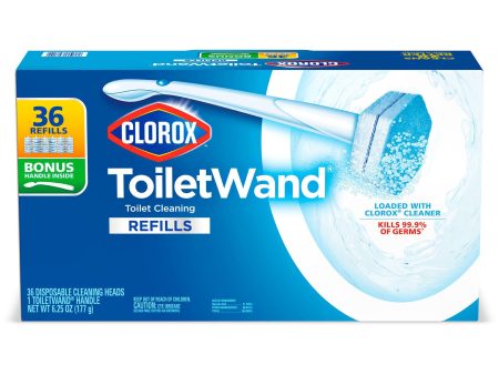 Clorox ToiletWand Disposable Toilet Cleaning System, 1 ToiletWand Handle and 36 Disinfecting Refill Heads Online Sale