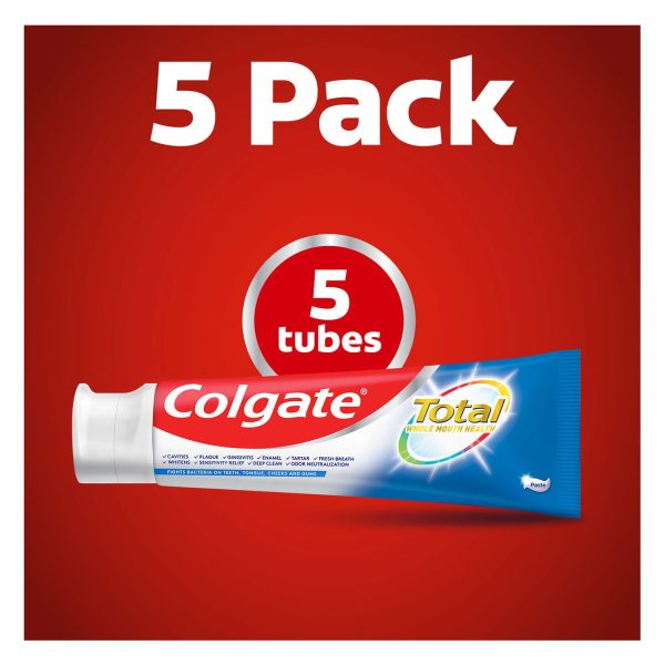 Colgate Total Whitening Toothpaste, Paste (6 oz., 5 pk.) Hot on Sale