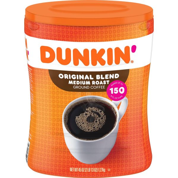 Dunkin  Donuts Original Blend Ground Coffee, Medium Roast (45 oz.) Supply