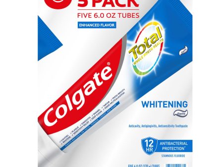 Colgate Total Whitening Toothpaste, Paste (6 oz., 5 pk.) Hot on Sale