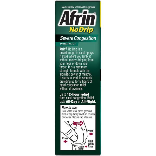 Afrin No Drip Severe Congestion Nasal Spray (20 ml each, 2 pk.) Online Hot Sale