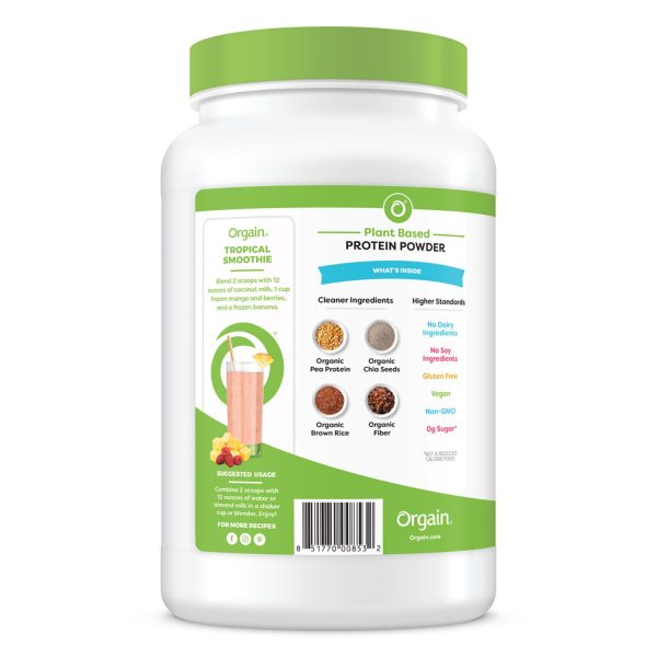 Orgain Organic Protein Plant Based Powder Vanilla Bean (2.74 lbs.) on Sale