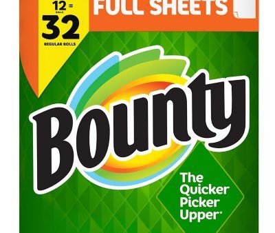 Bounty Full-Sheet Paper Towels, White (86 sheets roll, 12 ct.) on Sale