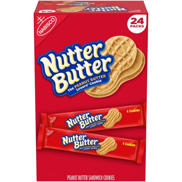 Nabisco nutter butter sandwich cookies, 2pk   24pc individual bags Supply