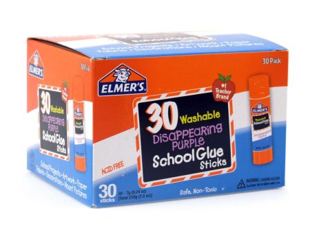 Elmer s Washable and Disappearing Glue Sticks, Purple, (30 ct.) Online now