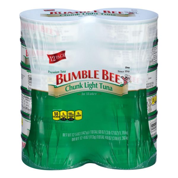 Bumble Bee Chunk Light Tuna in Water (5 oz., 12 ct.) For Sale