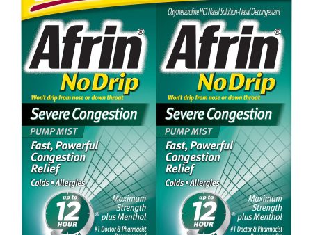 Afrin No Drip Severe Congestion Nasal Spray (20 ml each, 2 pk.) Online Hot Sale