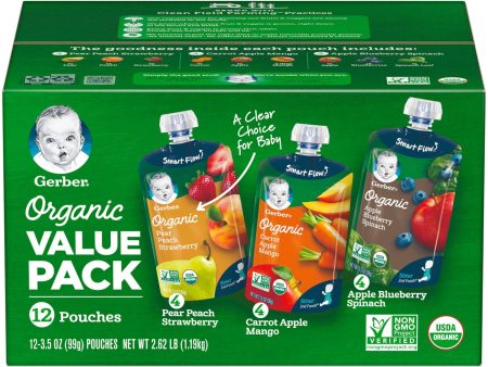 Gerber Organic 2nd Foods Variety Pack (3.5 oz., 12 ct.) Online now