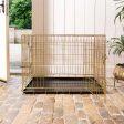 Heavy Duty Deluxe Dog Crate in Iridescent Gold by Lords & Labradors Supply