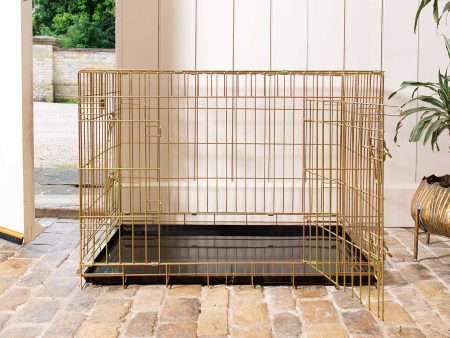 Heavy Duty Deluxe Dog Crate in Iridescent Gold by Lords & Labradors Supply