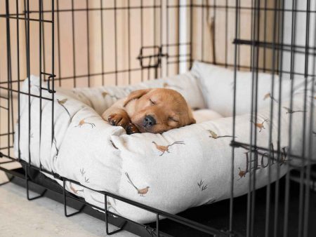 Cosy & Calming Puppy Crate Bed in Woodland Pheasant by Lords & Labradors For Cheap