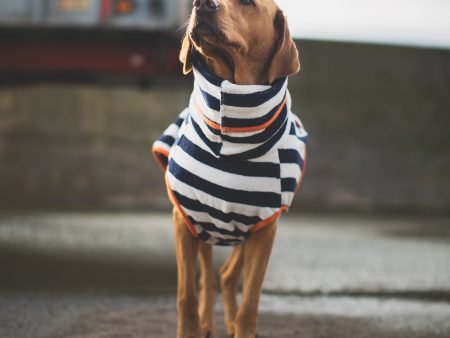 Harbour Hounds Navy Stripe Drying Coat Cheap