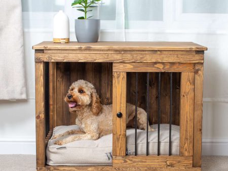 Wooden Sliding Door Broadsand Dog Crate by Lords & Labradors Supply