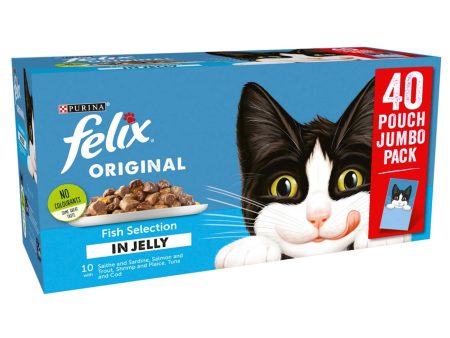 Felix Cat Food Fish Selection In Jelly (40 x 100g) Online Hot Sale