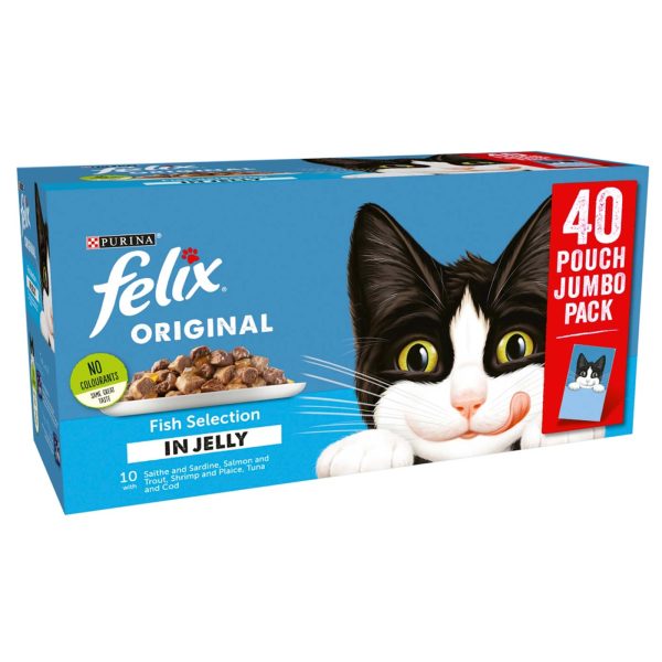 Felix Cat Food Fish Selection In Jelly (40 x 100g) Online Hot Sale