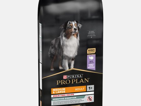 PRO PLAN Dog Medium Adult Grain Free Sensitive Digestion with Turkey Dry Food 12KG Online