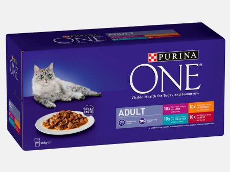 Purina One Adult Cat Mixed Variety Selection (40 x 85g) For Discount