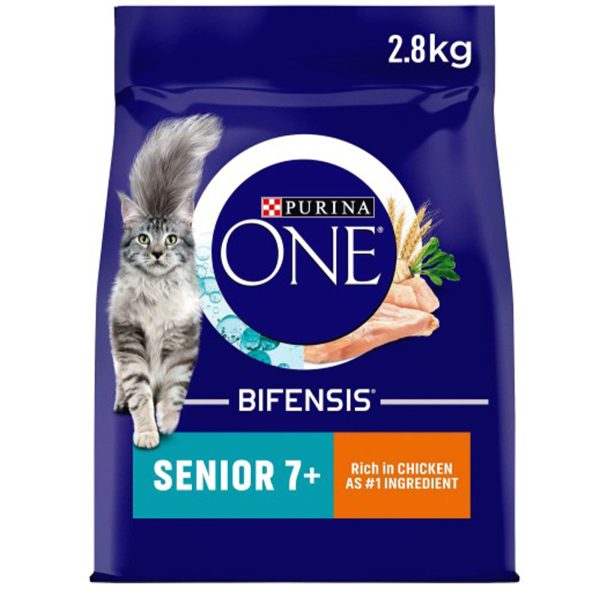 Purina One Senior 7+ Cat Chicken and Whole Grain 2.8KG For Discount