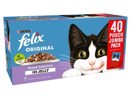 Felix Cat Food Mixed Selection In Jelly (40 x 100g) Sale